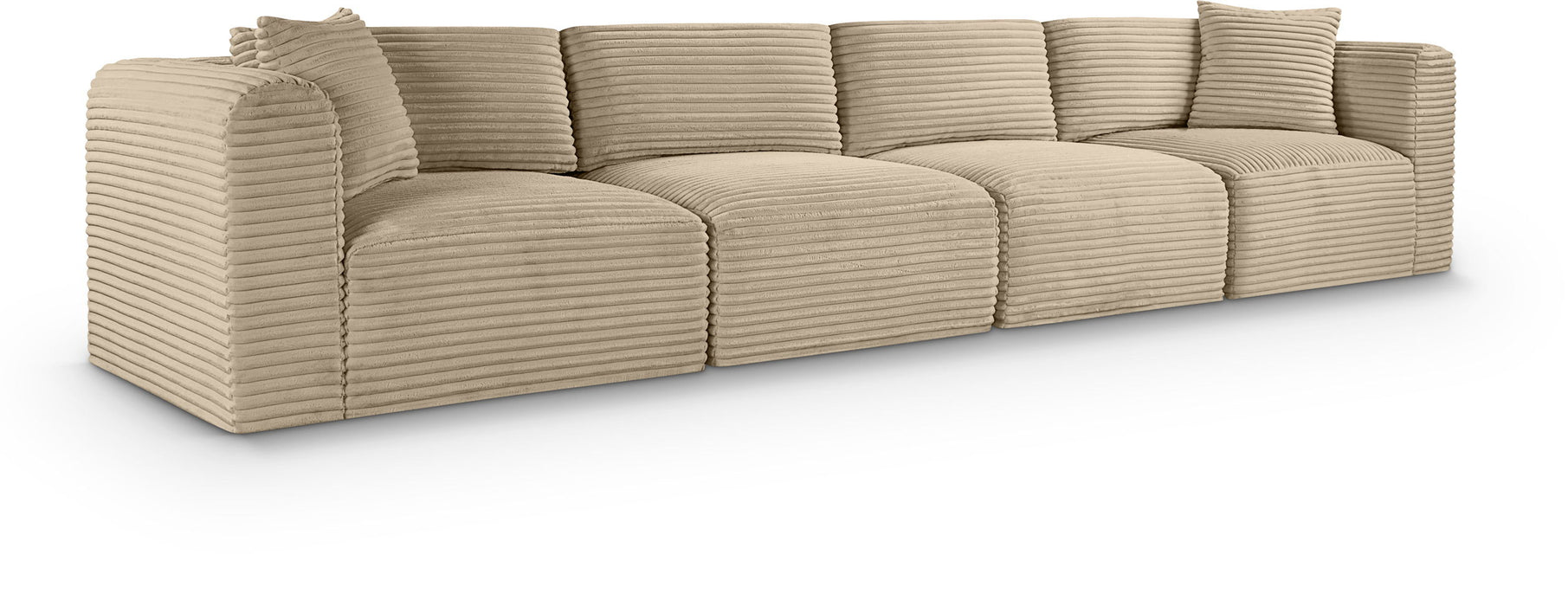 Shaggy - Fabric 4 Seat Modular Sofa - Simple Home Plus