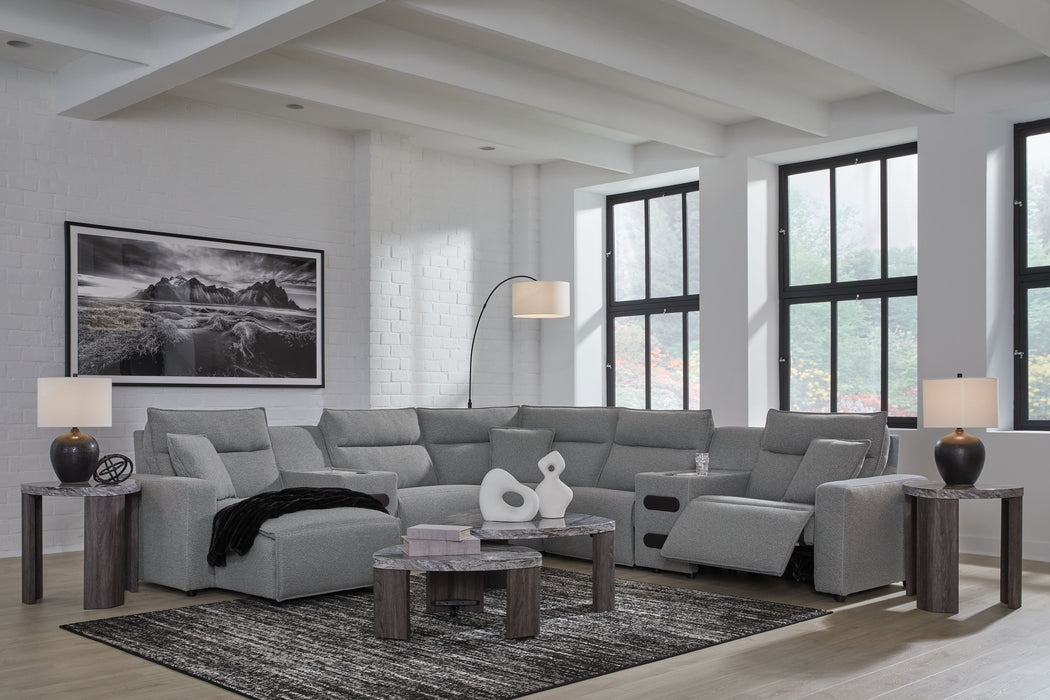 ModMax II - Salt And Pepper - Reclining Sectional - Simple Home Plus