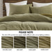 Lyon - 3 Piece King/California King Waffle Washed Duvet Set - Green - Simple Home Plus