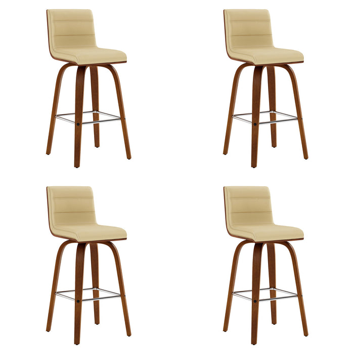 Vienna - 26" Swivel Counter Stool - Walnut Wood - Simple Home Plus