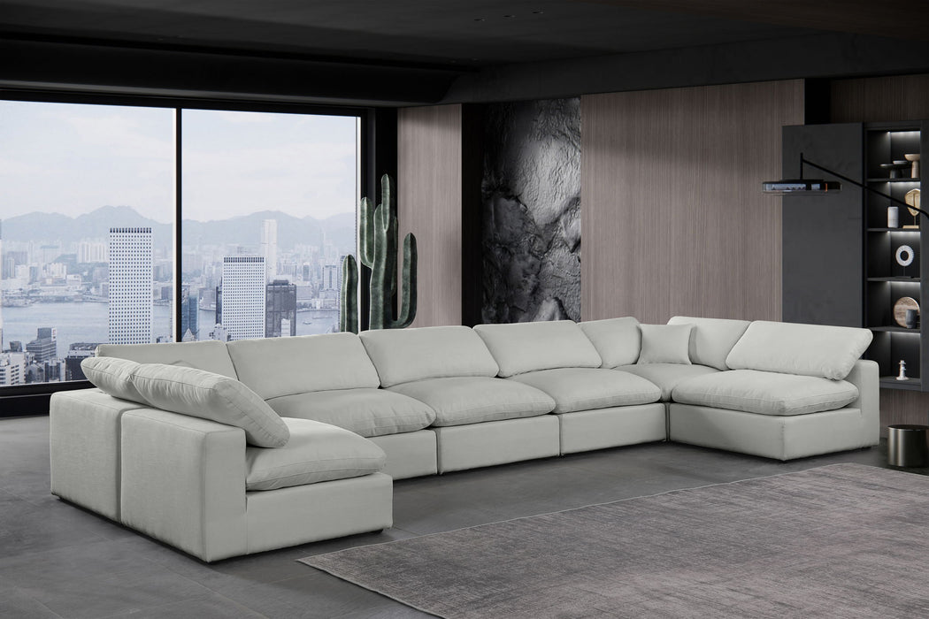 Comfy - 7 Piece Linen Modular Armless Sectional - Simple Home Plus
