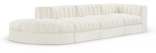Rummi - Velvet Performance Fabric Upholstered 4 Piece Modular Sectional With Reverse Corner Chair - Simple Home Plus