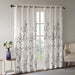 Cecily - 84" Burnout Printed Window Panel - Gray - Simple Home Plus
