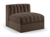 Rummi - Velvet Performance Fabric Upholstered Modular Armless Chair - Simple Home Plus