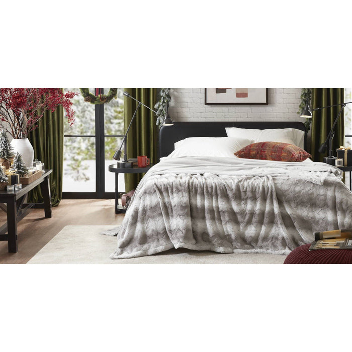 Zuri - 90" x 90" Blanket - Gray - Simple Home Plus