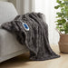 Zuri - Oversized Faux Fur Heated Throw - Dark Gray - Simple Home Plus