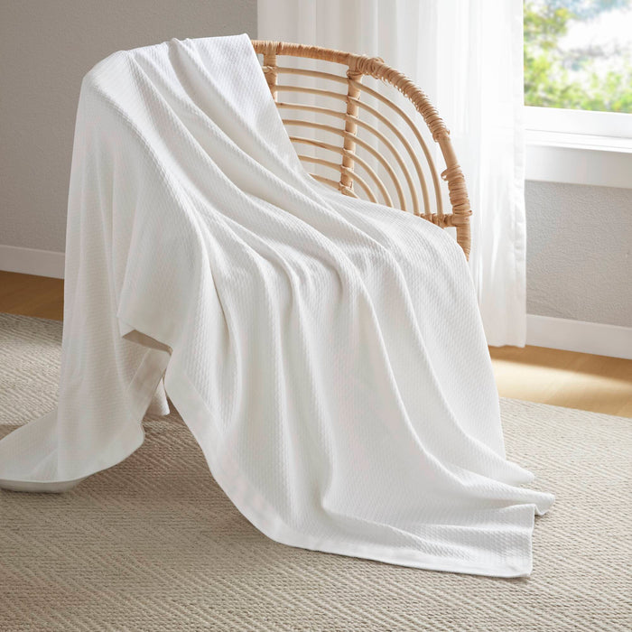 Egyptian Cotton - King Blanket - White