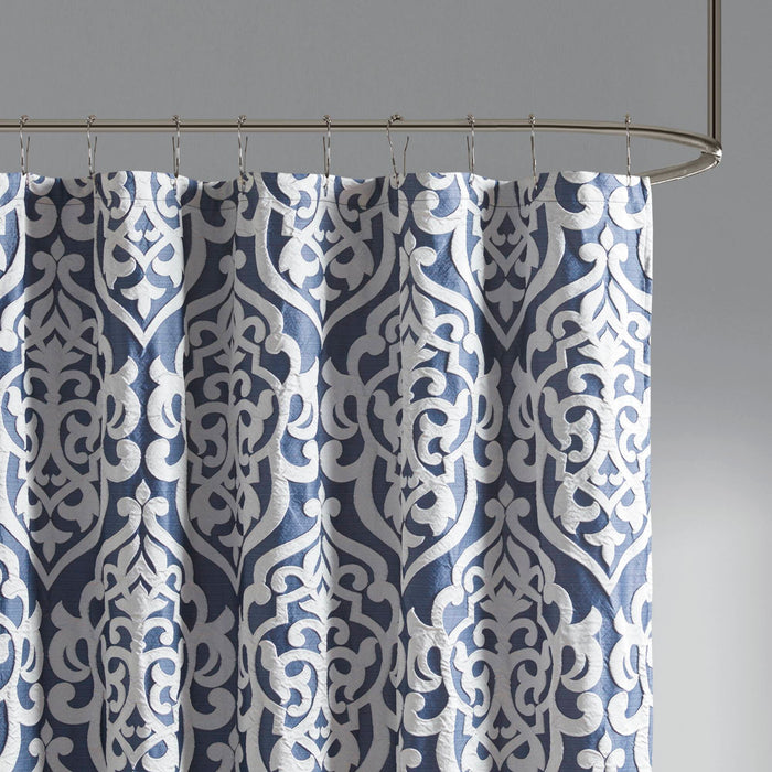 Odette - Shower Curtain - Navy - Simple Home Plus