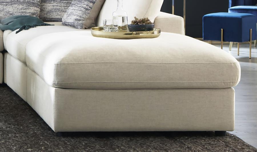 Serene - Square Upholstered Ottoman - Simple Home Plus