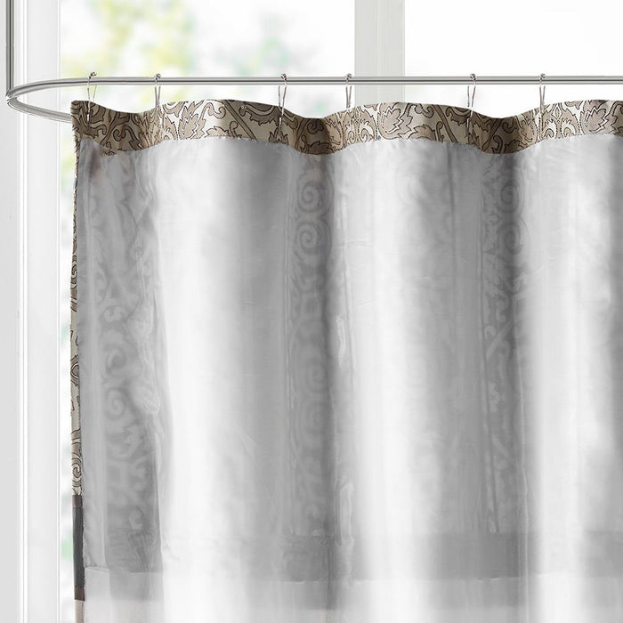 Donovan - Embroidered Shower Curtain - Black - Simple Home Plus