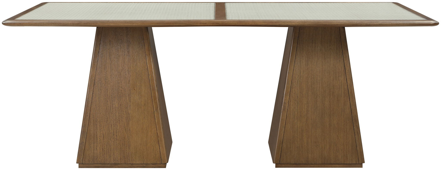 Atrium - Glass Top And Wood Base Dining Table - Simple Home Plus
