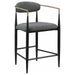 Tina - Metal Counter Height Bar Stool With Upholstered Back And Seat (Set of 2) - Simple Home Plus