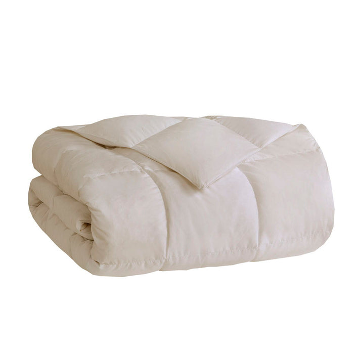 Heavy Warmth - Goose Feather and Down Oversize King Comforter - Cream - Simple Home Plus
