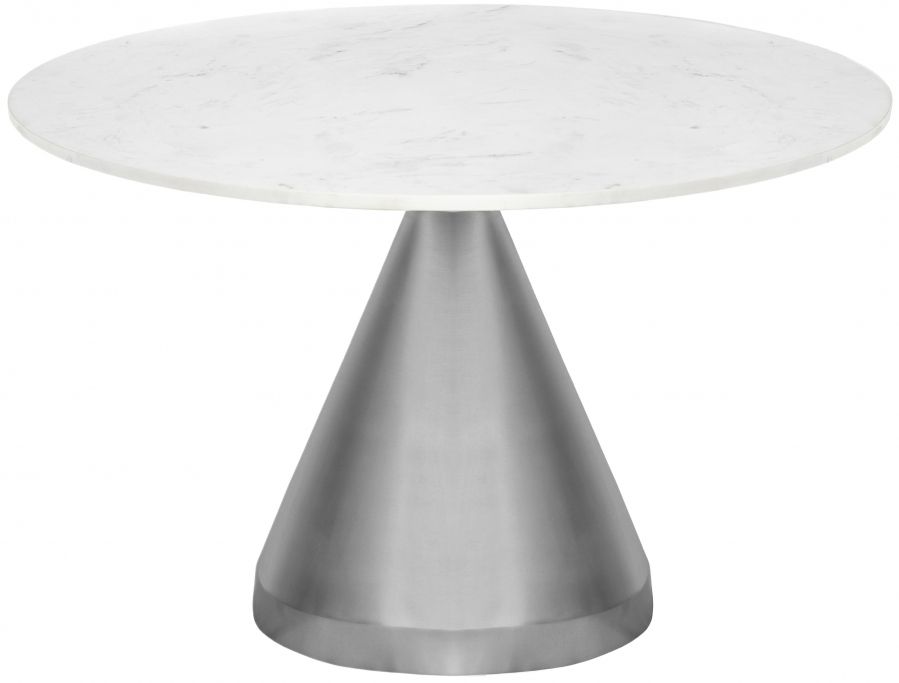 Emery - Dining Table - White - Marble/Stone - Simple Home Plus