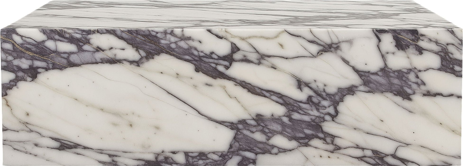 Bolzano - Marble Coffee Table - White / Gray - Simple Home Plus