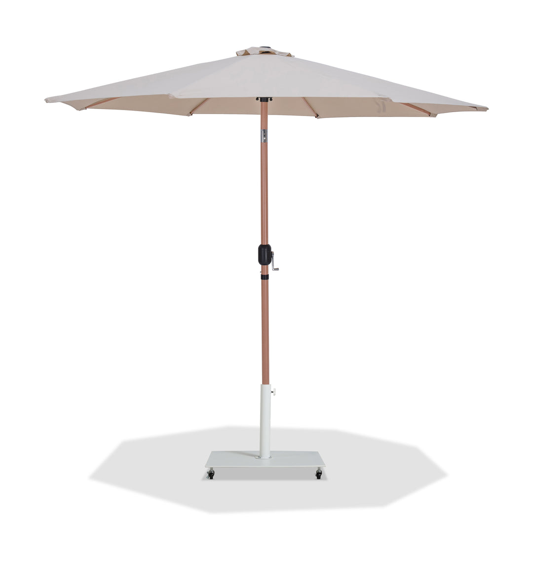 at home store patio umbrella Fiji Fabric / Aluminum Patio Umbrella with Base Sets