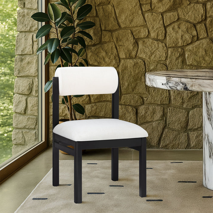 Roundhill - Fabric Dining Chair (Set of 2) - Black Frame - Simple Home Plus