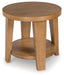 Kristiland - Light Brown - Round End Table - Simple Home Plus