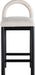 Conrad - Linen Counter Stool With Black Legs - Simple Home Plus