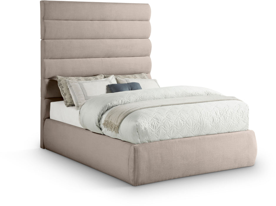 Adam - Linen Fabric Bed With 70.5" Headboard - Simple Home Plus