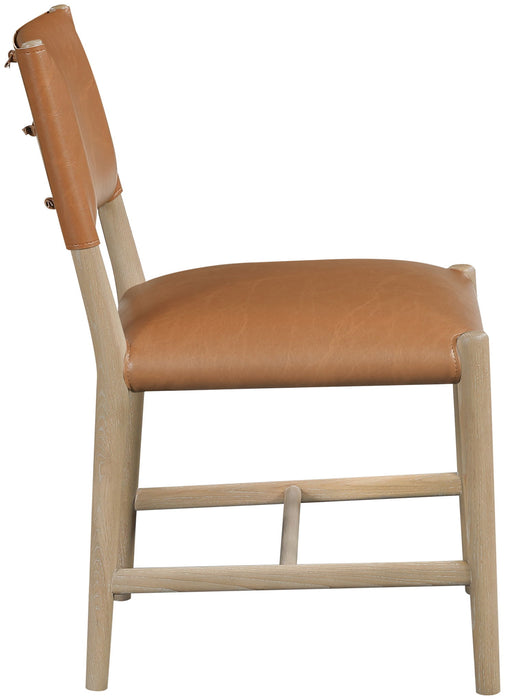 Andie - Vegan Leather Upholstered Dining Chair (Set of 2) - Natural Base - Simple Home Plus