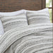 Fraser - 3 Piece Full/Queen Printed Quilt Set - Ivory/Black - Simple Home Plus