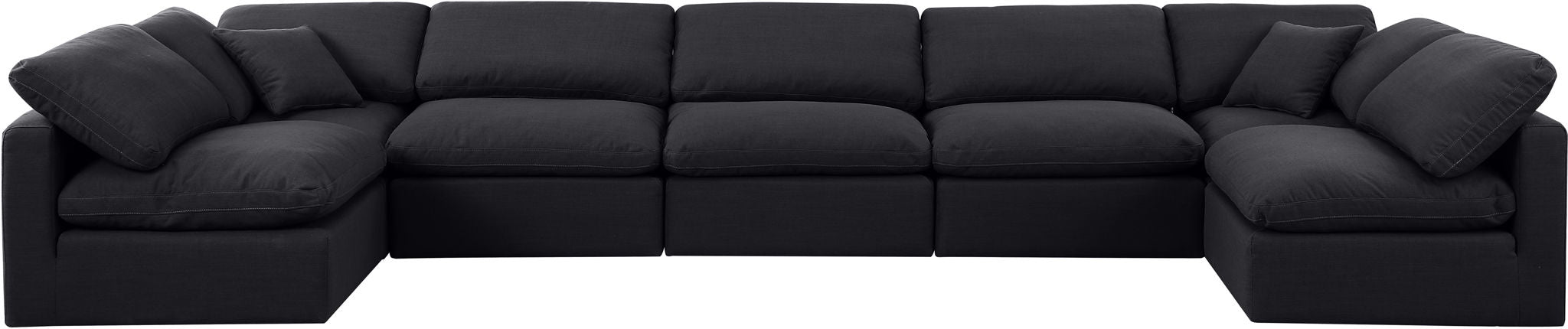 Indulge - Linen 7 Piece Modular U-Shaped Sectional - Simple Home Plus
