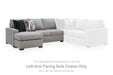 Lakepoint - LAF Sofa Chaise - Nickel - Simple Home Plus