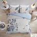 Cassandra - 3 Piece Printed Duvet Cover Set - Blue - Simple Home Plus