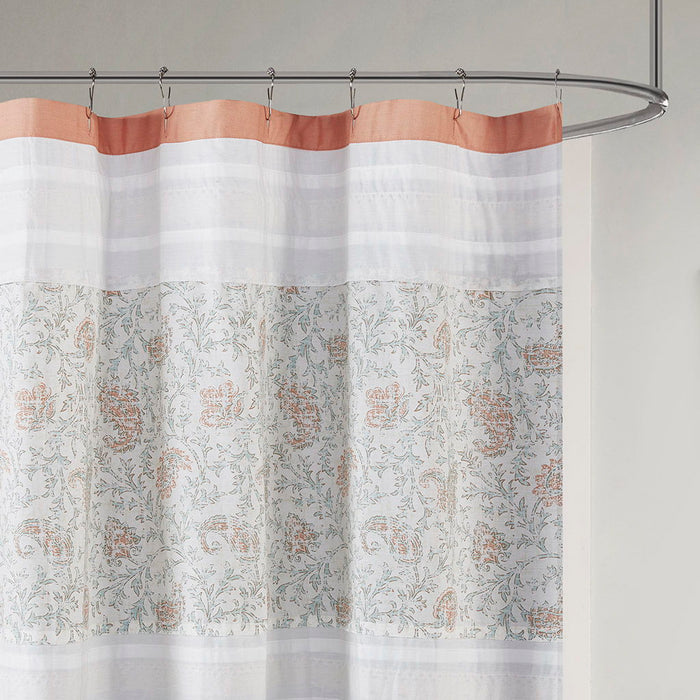 Dawn - Shower Curtain - Coral - Simple Home Plus