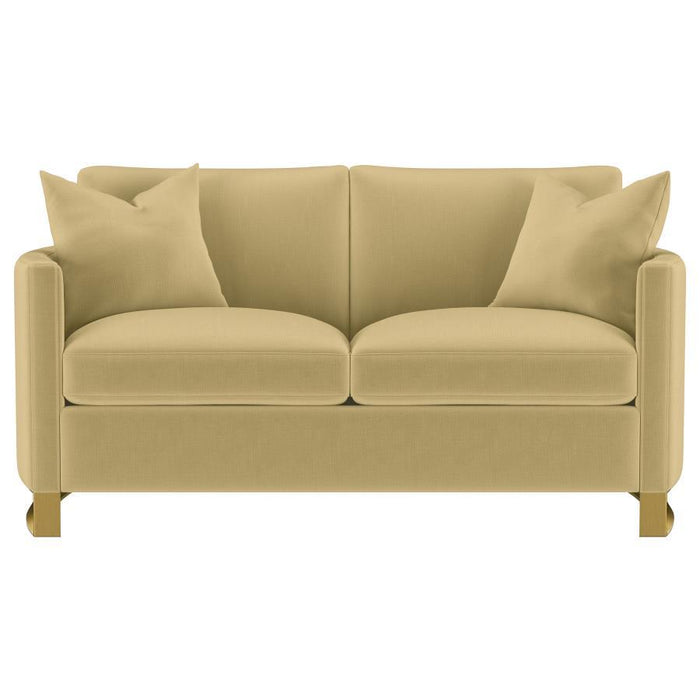 Corliss - Upholstered Arched Arm Loveseat - Simple Home Plus
