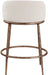 Ferro - Upholstered Counter Stool With Brushed Bronze Base - Simple Home Plus