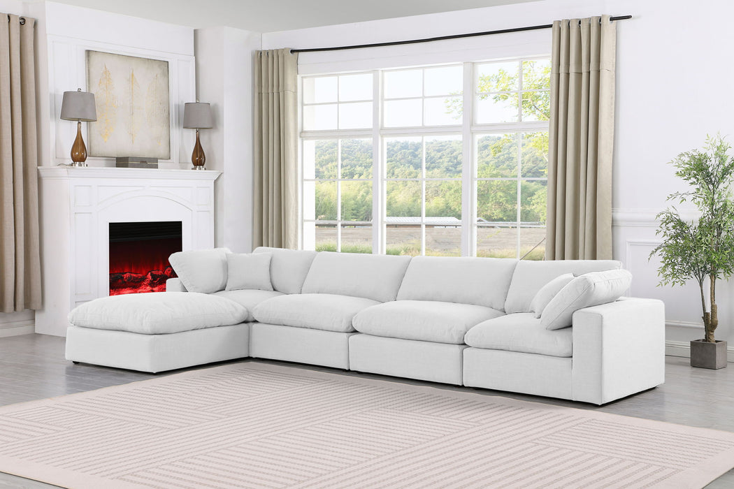 Comfy - 5 Piece Linen Modular Sectional With Chaise - Simple Home Plus