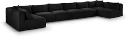 Shaggy - 8 Piece Modular U-Shaped Armless Sectional - Simple Home Plus