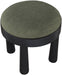 Larea - Linen Textured Fabric Ottoman - Black Base - Simple Home Plus