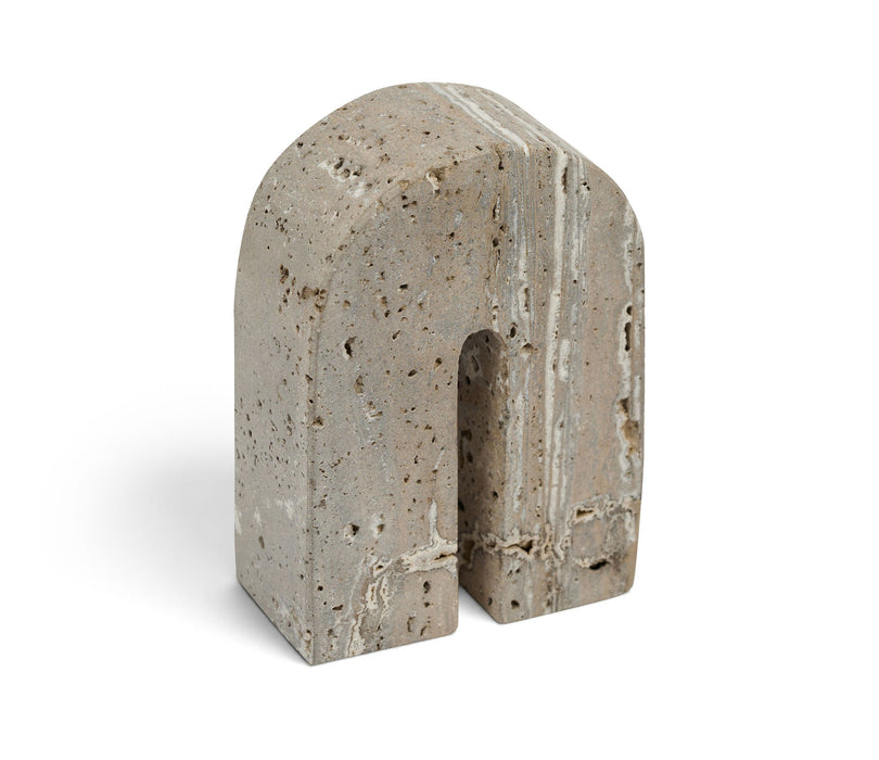 Phillipe - Genuine Travertine Bookend