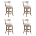Mystic - Solid Wood Upholstered 26" Counter Height Swivel Barstool - Simple Home Plus