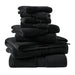 800GSM - 8 Piece Antimicrobial Towel Set - Black - Simple Home Plus