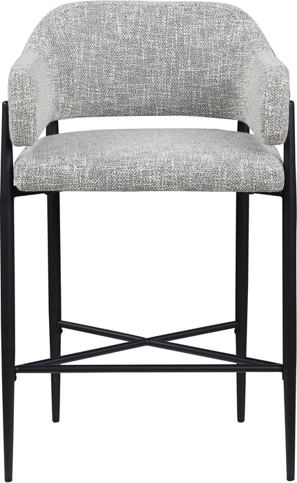 Dame - Fabric Upholstered Counter Stool (Set of 2) - Simple Home Plus
