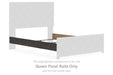 Prendonea - Queen Panel Rails - Charcoal - Simple Home Plus