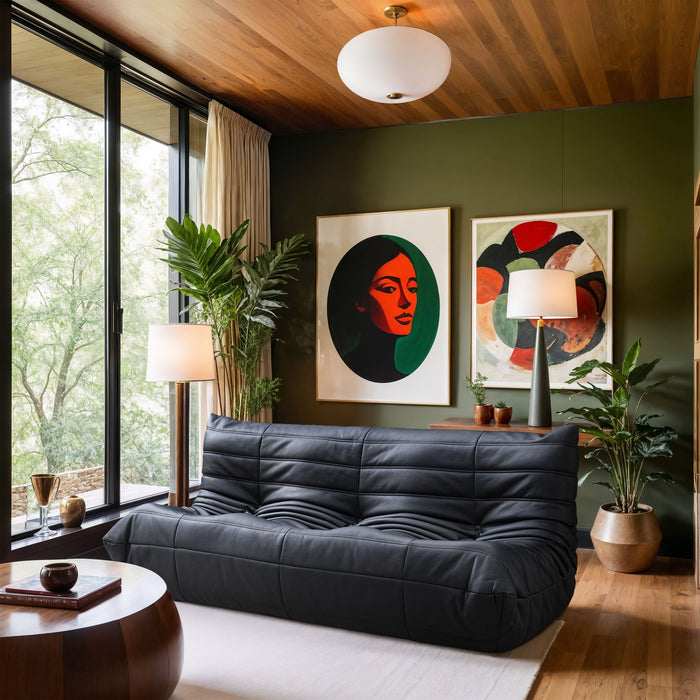 Relax - Vegan Leather 77.75" Upholstered Sofa - Simple Home Plus