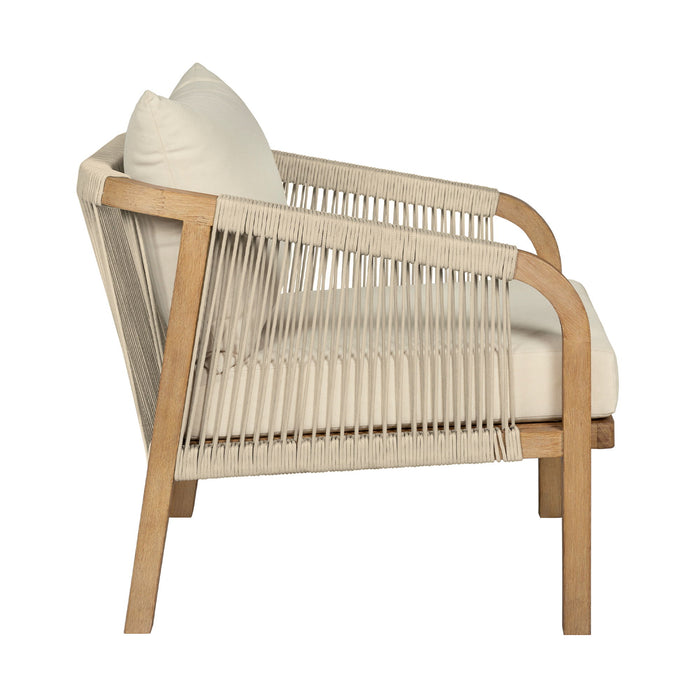 Cypress - Outdoor Patio Chair - Blonde Eucalyptus / Ivory - Simple Home Plus
