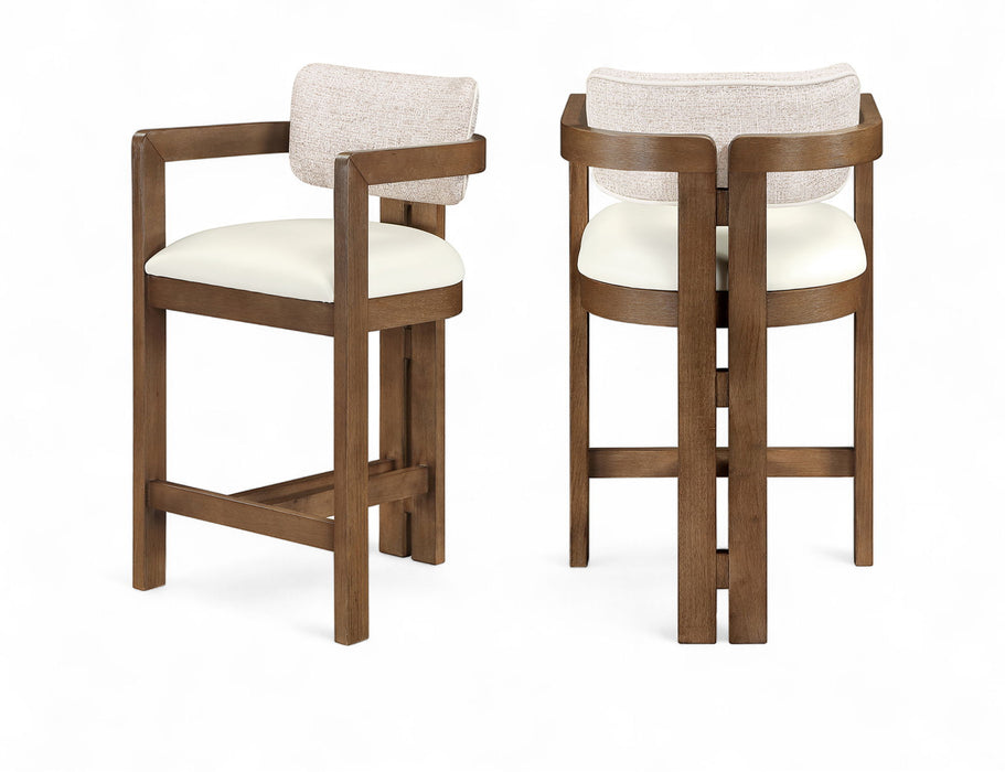 Ravina - Upholstered Counter Stool With Stained Brown Base - Simple Home Plus