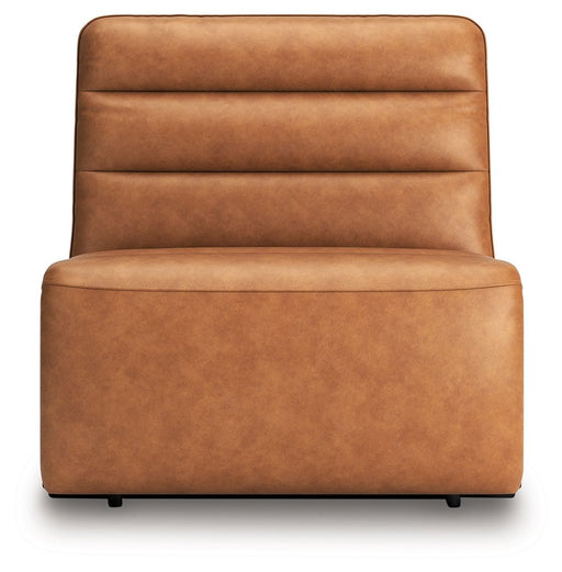 Modero - 5-Piece Power Reclining Sectional With 2 Armless Chairs - Toffee - Simple Home Plus
