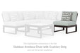 Beachloft - Armless Chair With Cushion - Black / Gray - Simple Home Plus