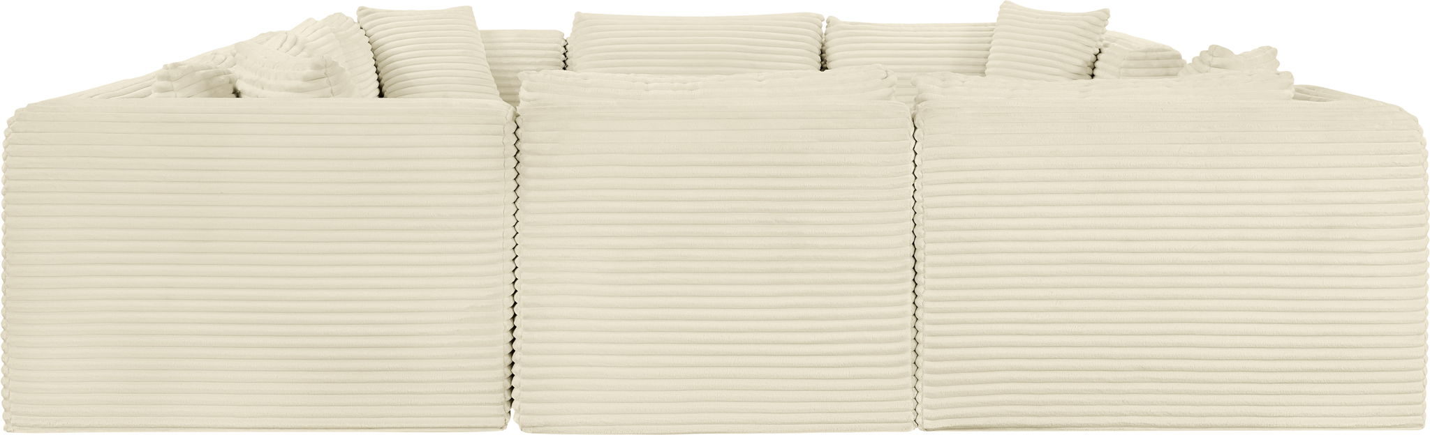 Shaggy - 8 Piece Modular U-Shaped Sectional - Simple Home Plus