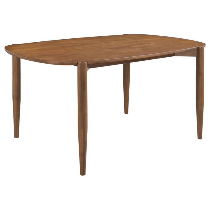 Dortch - Oval Solid Wood Dining Table - Walnut - Simple Home Plus