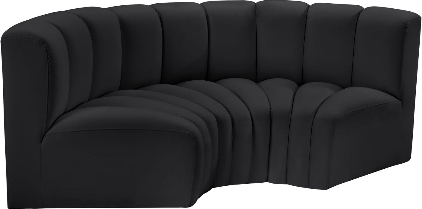 Arc - Faux Leather 3 Piece Modular U-Shaped Sofa - Simple Home Plus