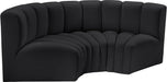 Arc - Faux Leather 3 Piece Modular U-Shaped Sofa - Simple Home Plus