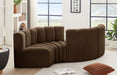 Arc - Velvet 4 Piece Curved Modular Sofa - Simple Home Plus